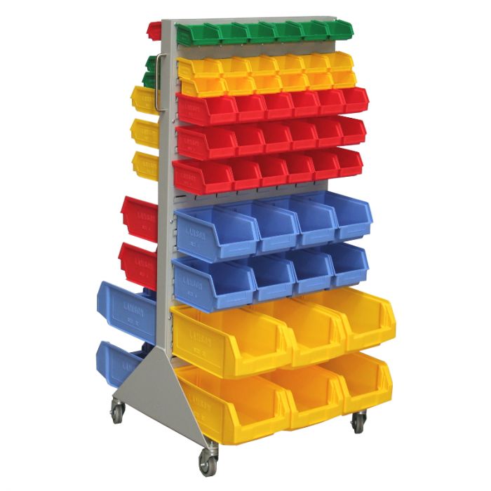 Mobile Trolley Double Sided With Bins